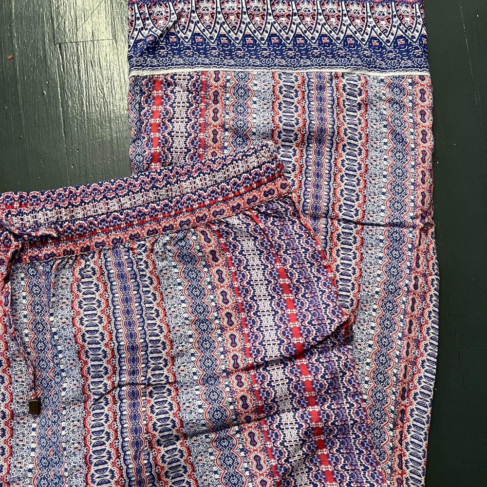 Colorful Patterned Boot Cut Pants - Picture 5 of 5